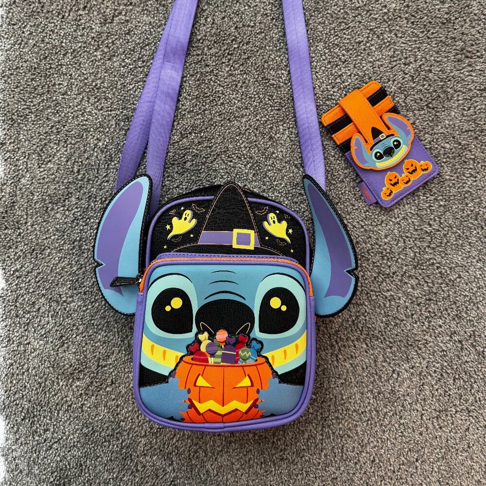 LoungeFly Stitch Halloween Handbag and Wallet